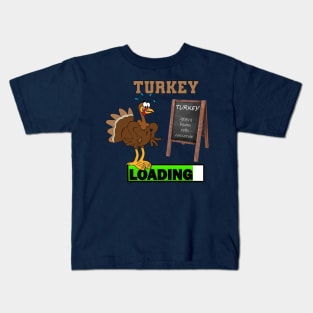 Funny Stressed Turkey Thanksgiving Day Dinner Kids T-Shirt